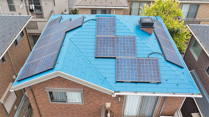 日本エコシステムの大容量太陽光パネル施工事例