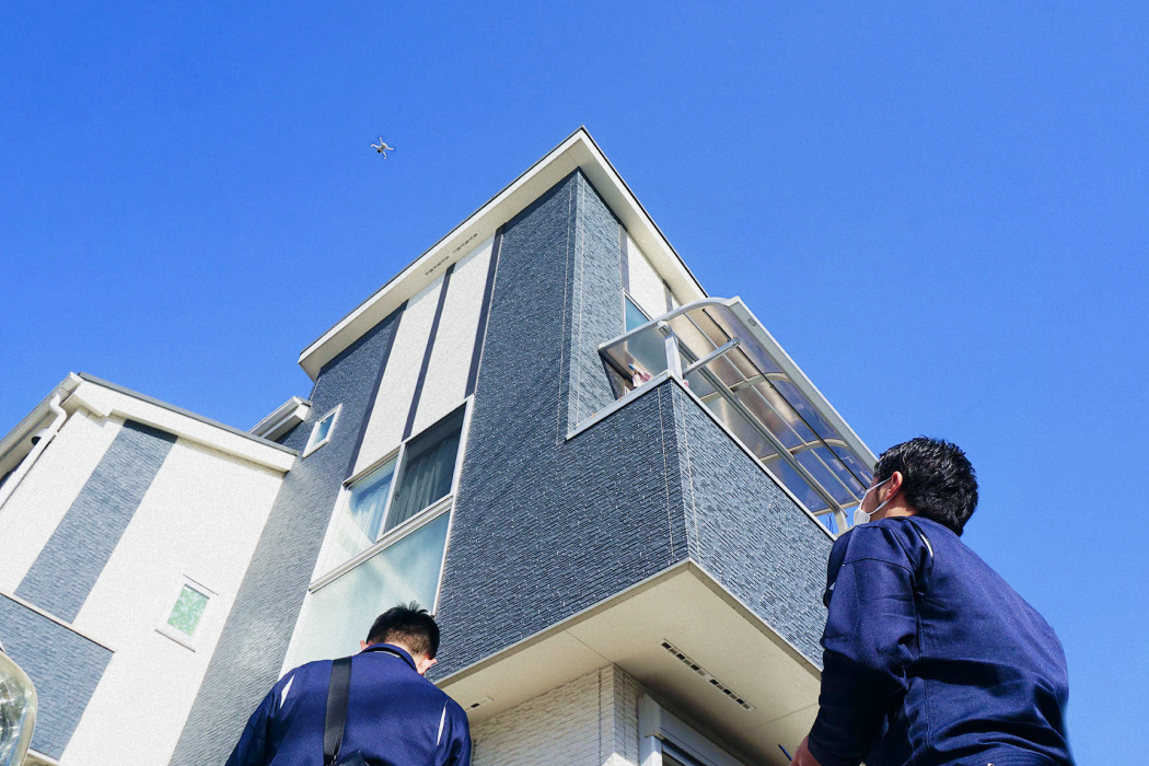 ドローン調査の様子