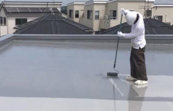 防水工事の様子